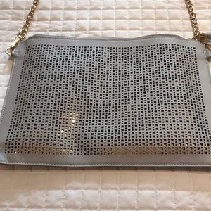 Mudpie grey and gold purse